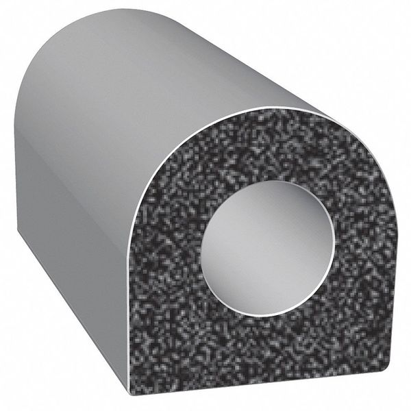 Rubber Seal, D-Shaped, 0.5