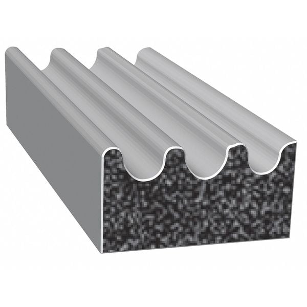 Rubber Seal, Ribbed, 0.38