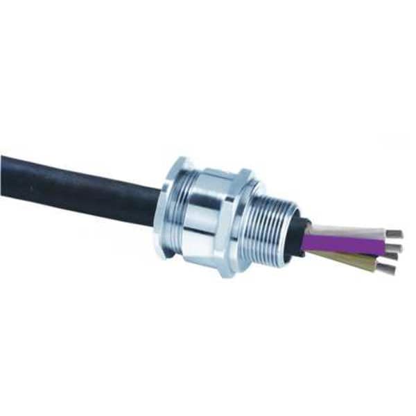 Cable Connector, 1-1/2 in, Straight, Silver