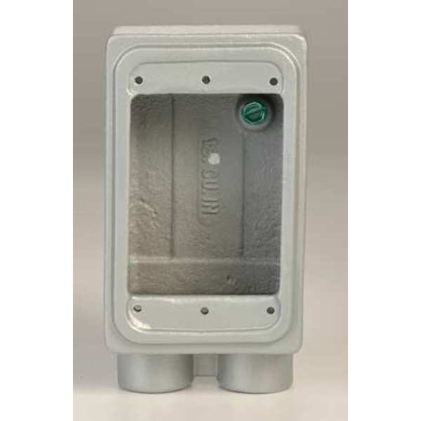 Weatherproof Box, 1Gang, 1 Hub, 25cu. in
