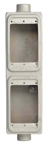 Weatherproof Box, 2Gang, Iron, 40cu. in