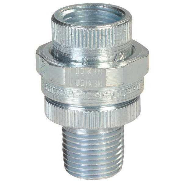 Male to Female Union, HazLoc, Steel, 3/4In