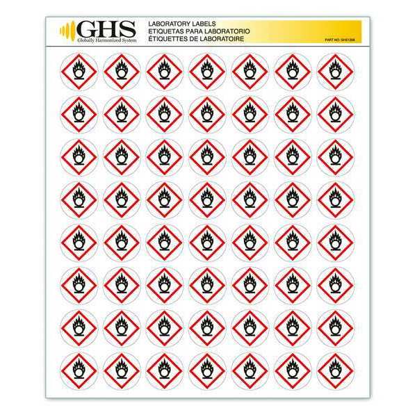 Label, Gloss, Flame Over Circle, PK1120