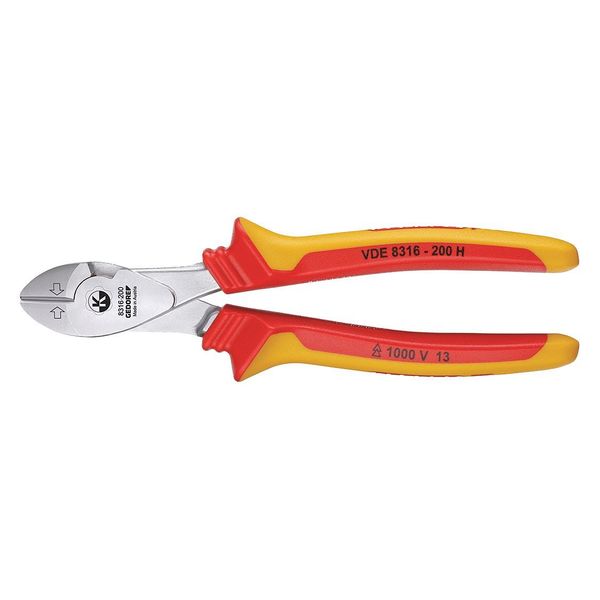 Insulated Power Diagonal Cutter, 7-7/8