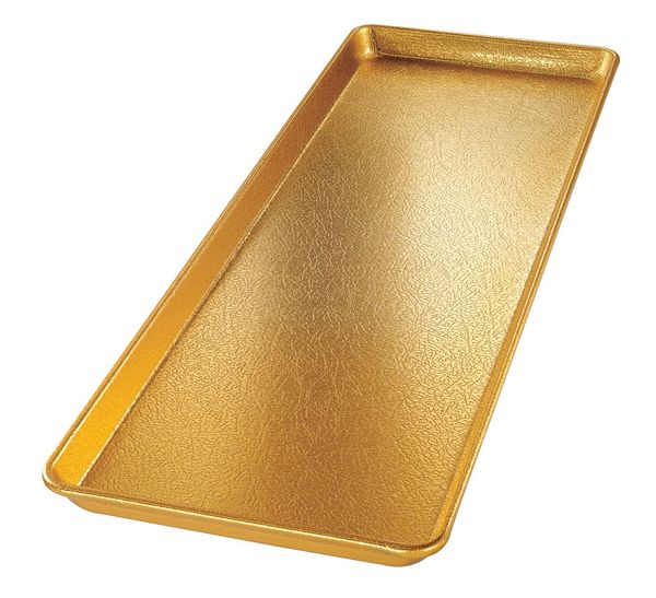 Display Pan, Gold, Aluminum, 9x26