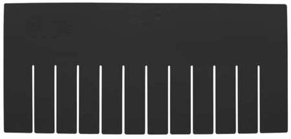Plastic Divider, Black, 15 3/4 in L, Not Applicable W, 7 1/4 in H