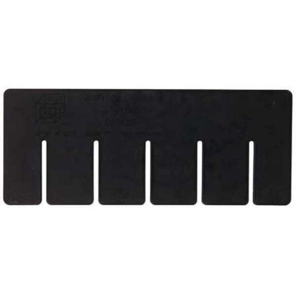 Plastic Divider, Black, 6 9/16 in L, Not Applicable W, 3 in H
