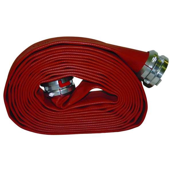 Fire Hose, 25 ft. L, Red, 4