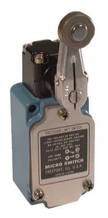 Limit Switch, Roller Lever, Rotary, 1NC/1NO, 10A @ 480V AC