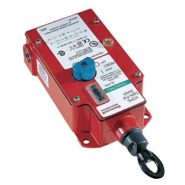 Cable Pull Safety Switch Single Head 1NO/1NC 1/2NPT