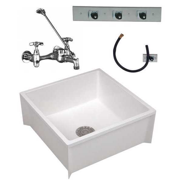 24 in W x 24 in L x 10 in H, Mop Sink Kit