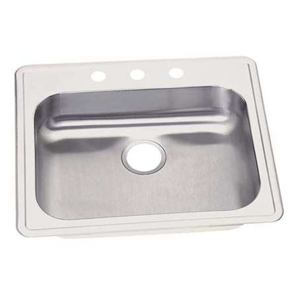 Drop-In Sink, 3 Hole, Satin Finish