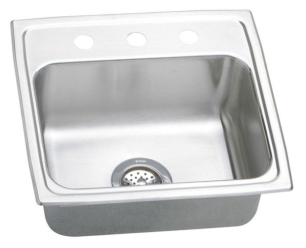 Drop-In Sink, 3 Hole, Lustrous Highlighted Satin Finish