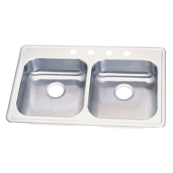 Drop-In Sink, Drop-In Mount, 4 Hole, Satin Finish