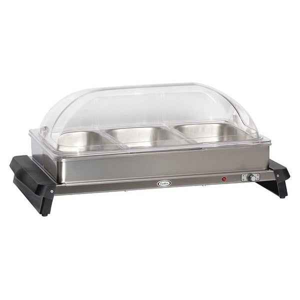 Buffet Server, w/ Rolltop Lids, 3 Pans