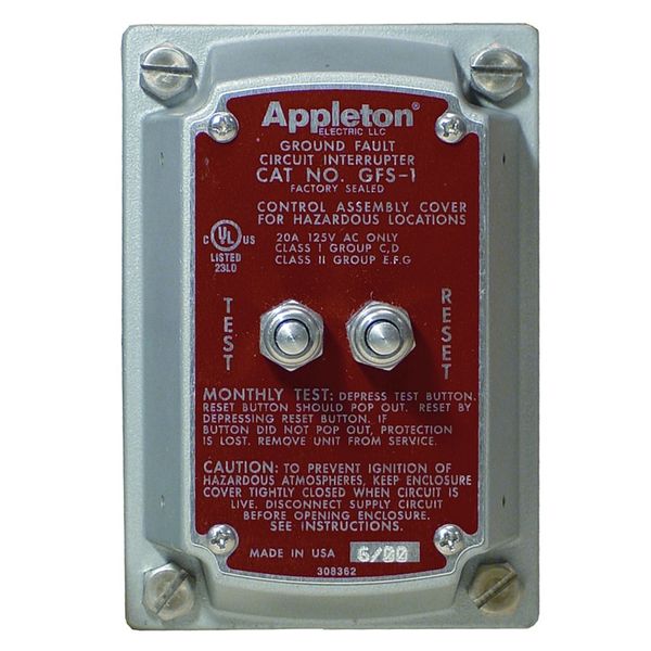 20A Hazardous Location GFCI Cover 120/240VAC