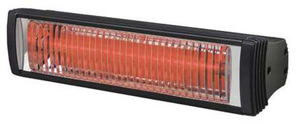 Electric Infrared Heater, Wall, Aluminum, 5120 BtuH, 208/240V AC