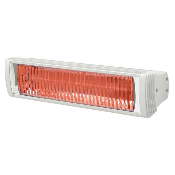 Electric Infrared Heater, Wall, Aluminum, 5120 BtuH, 208/240V AC