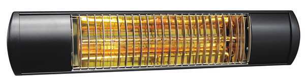 Electric Infrared Heater, Wall, Aluminum, 5120 BtuH, 120V AC, 1500 W
