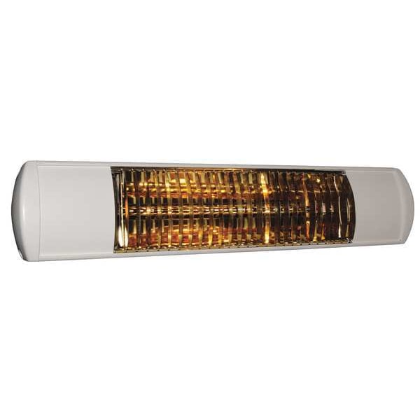 Electric Infrared Heater, Wall, Aluminum, 5120 BtuH, 208/240V AC