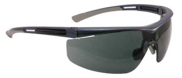 Safety Glasses, Wraparound Smoke Polycarbonate Lens, Anti-Fog, Anti-Static, Scratch-Resistant