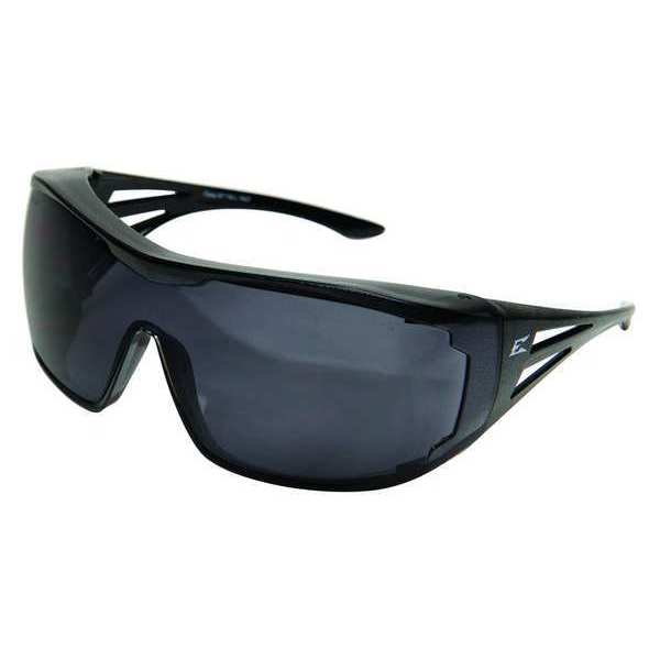 Safety Glasses, OTG Smoke Polycarbonate Lens, Scratch-Resistant