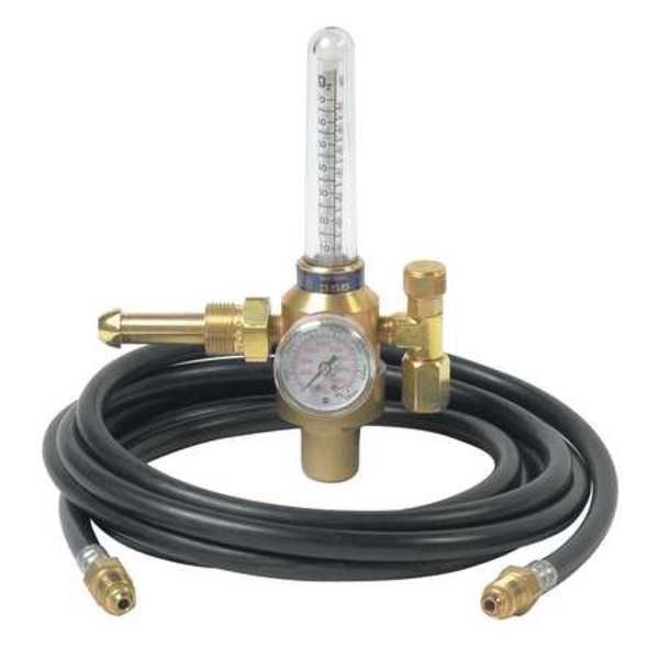 Flowmeter Regulator, CGA-580, 20 to 3000 psi, Use With: Argon, Carbon Dioxide