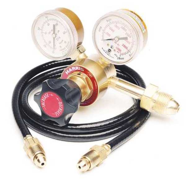 Gas Regulator Kit, Two Stage, CGA-580, 20 to 3000 psi, Use With: Argon, Carbon Dioxide