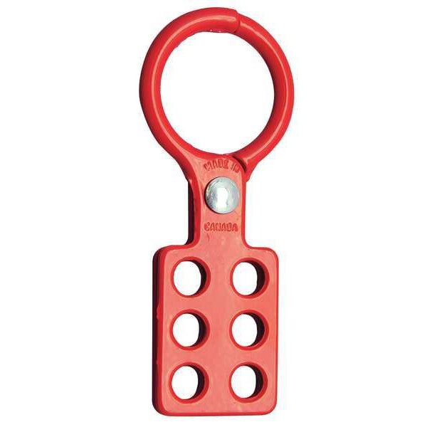 Lockout Hasp, Standard, 6 Lock, 4-1/2 In. L