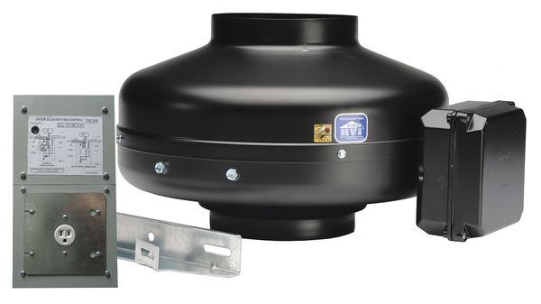 Dryer Booster Duct Fan, 115V, 9-1/2 Dia.