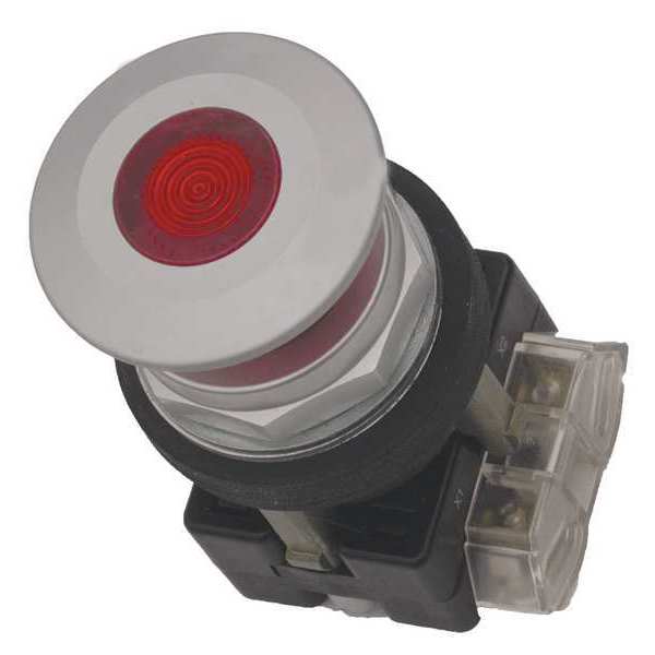 Illuminated Push Button, 30 mm, 1NO, Red