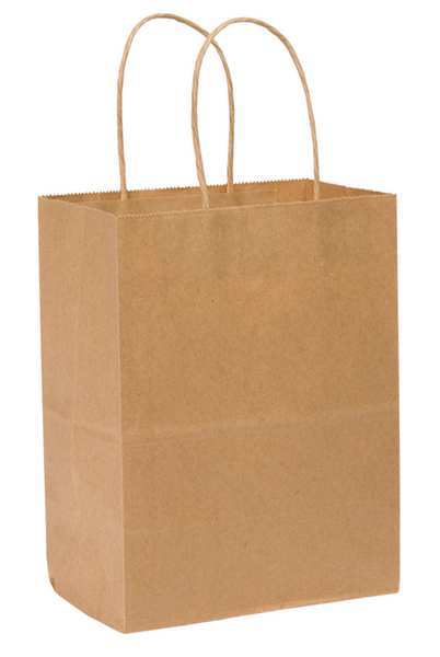 Tempo Brown Shopping Bag Flat Bottom, Twist Handles, Pk250