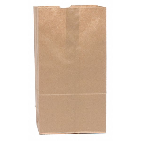 Grocery Bag Flat Bottom 8# Brown, Pk500