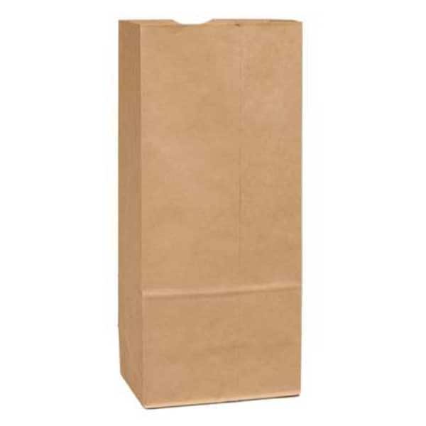 Grocery Bag Flat Bottom 25# Brown, Pk500