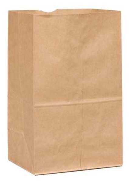 Grocery Bag Flat Bottom 25# Shorty Brown, Pk500