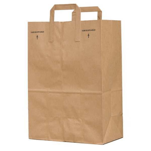 Folded Paper Handle Bag Flat Bottom 1/6 BBL, Pk300