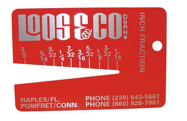 LocolocÂ® Cable Diameter Gauge, 1/16 to 3/8