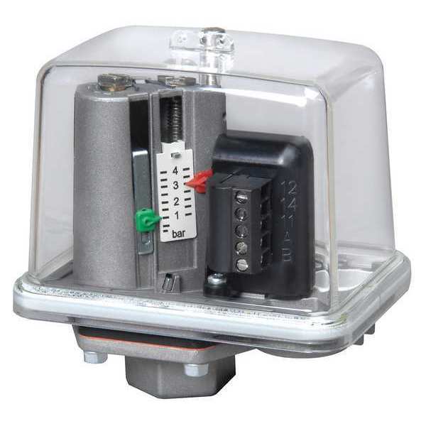 Pressure Switch, (1) Port, 1/4 in FNPT, SPDT, 4.4 to 145 psi, Standard Action