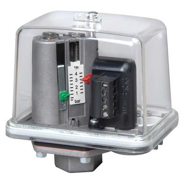 Pressure Switch, (1) Port, 1/4 in FNPT, SPDT, 1 to 58 psi, Standard Action