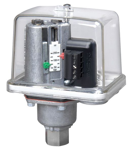 Pressure Switch, (1) Port, 1/4 in FNPT, SPDT, 116 to 1740 psi, Standard Action