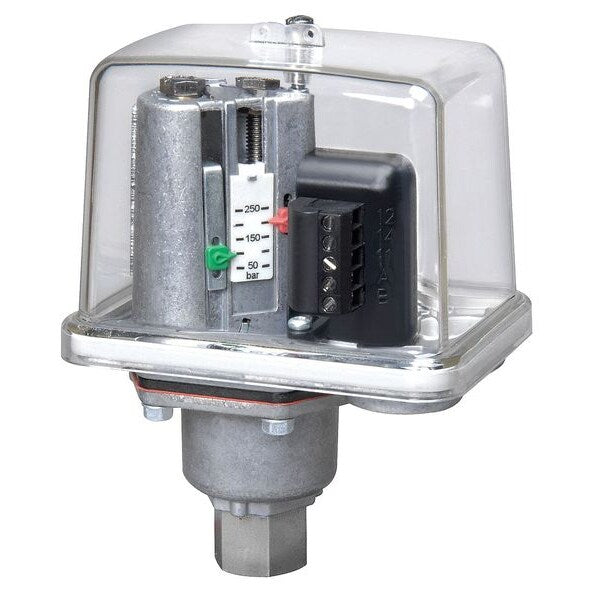 Pressure Switch, (1) Port, 1/4 in FNPT, SPDT, 203 to 3625 psi, Standard Action