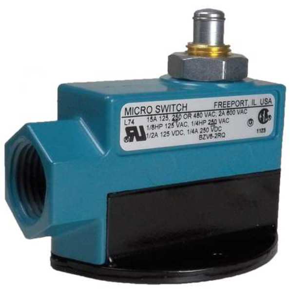Limit Switch, Plunger, 1NC/1NO, 15A @ 600V AC, Actuator Location: Top