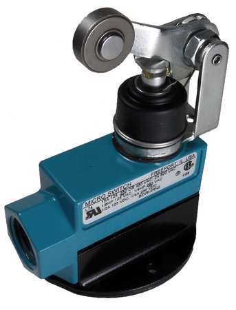 Limit Switch, Plunger, Roller Lever, 2NC/2NO, 10A @ 240V AC
