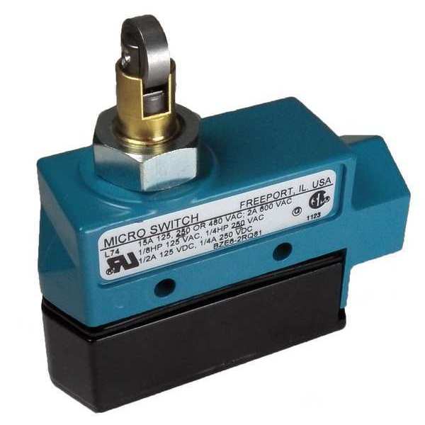 Limit Switch, Cross Roller, Plunger, 1NC/1NO, 15A @ 600V AC
