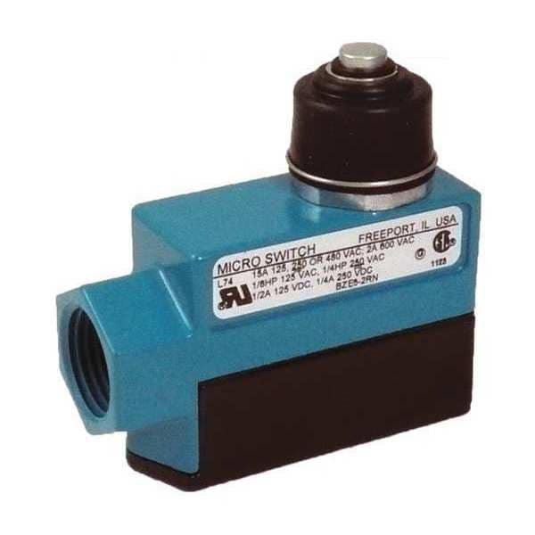 Limit Switch, Plunger, 1NC/1NO, 15A @ 600V AC, Actuator Location: Top