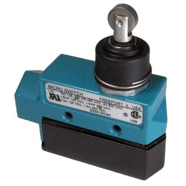 Limit Switch, Plunger, Roller, 1NC/1NO, 15A @ 600V AC