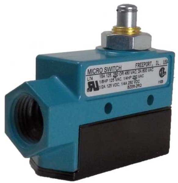 Limit Switch, Plunger, 1NC/1NO, 15A @ 600V AC, Actuator Location: Top