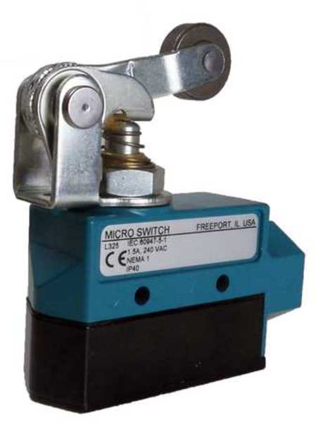Limit Switch, Plunger, Roller Lever, 1NC/1NO, 15A @ 600V AC
