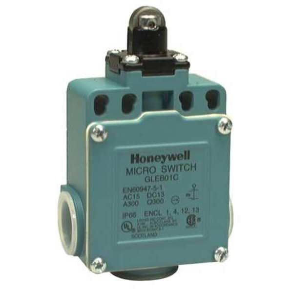 Limit Switch, Plunger, Roller, 2NC/2NO, 10A @ 300V AC