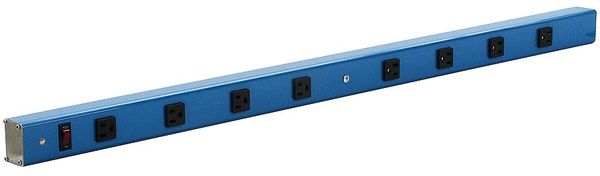 Power Strip, 90 W x 4 D x 2 in. H, Black